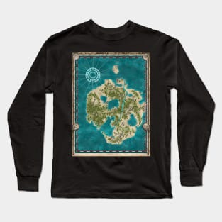 Pirate Adventure Map Long Sleeve T-Shirt